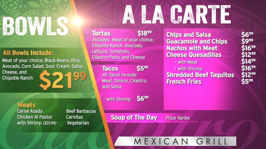 best Mexican a la carte meats bowls near me north Hollywood, Mexican restaurant lunch special