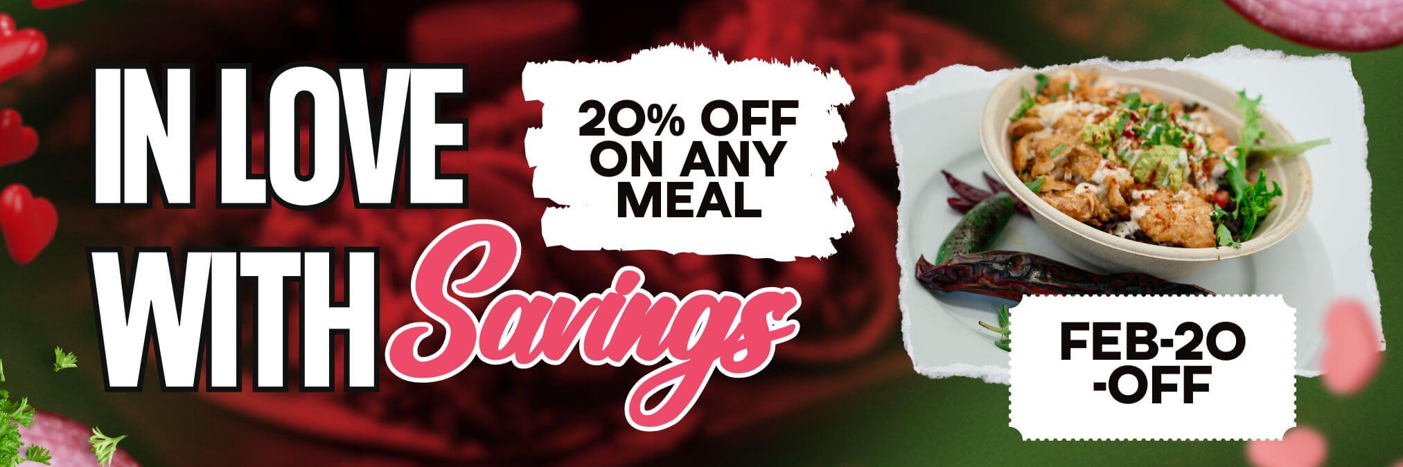 In Love with Savings - FEB 20% OFF - Cilantro Mexican